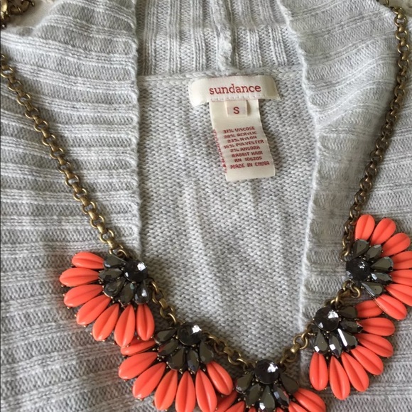 Sundance Catalog $148 crochet cardigan sweater S cottagecore boho lagenlook - Picture 6 of 7